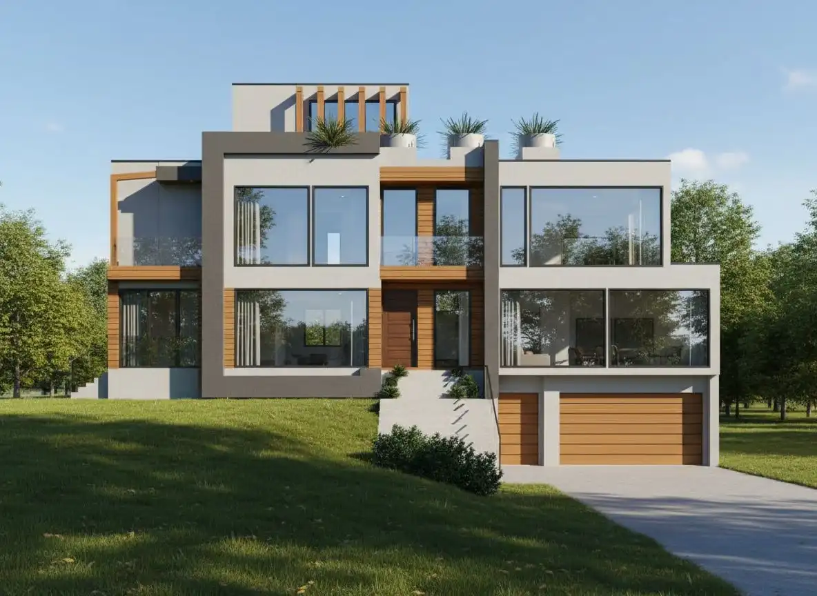 Custom residence on Blackburn Road, Blackburn — exterior view.